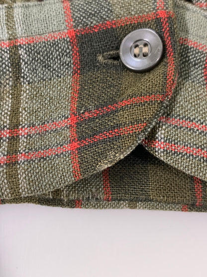 【中古品】【メンズ】 PENDLETON ペンドルトン 50S WOOL SHIRT ウールシャツ ロングスリーブ 長袖シャツ ヴィンテージ 146-260508-AS-80-min サイズ：L カラー：グリーン系 万代Net店