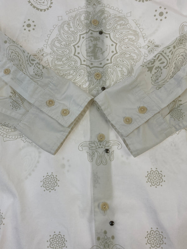 【中古品】【メンズ】 DIESEL ディーゼル PAISLEY STUDS SHIRT シャツ 141-260523-zi-30-min サイズ：S カラー：ホワイト系 万代Net店