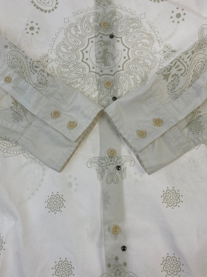 【中古品】【メンズ】 DIESEL ディーゼル PAISLEY STUDS SHIRT シャツ 141-260523-zi-30-min サイズ：S カラー：ホワイト系 万代Net店