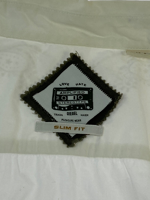 【中古品】【メンズ】 DIESEL ディーゼル PAISLEY STUDS SHIRT シャツ 141-260523-zi-30-min サイズ：S カラー：ホワイト系 万代Net店