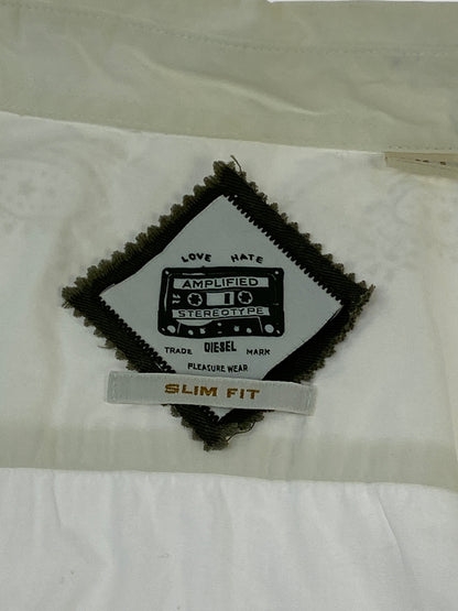 【中古品】【メンズ】 DIESEL ディーゼル PAISLEY STUDS SHIRT シャツ 141-260523-zi-30-min サイズ：S カラー：ホワイト系 万代Net店