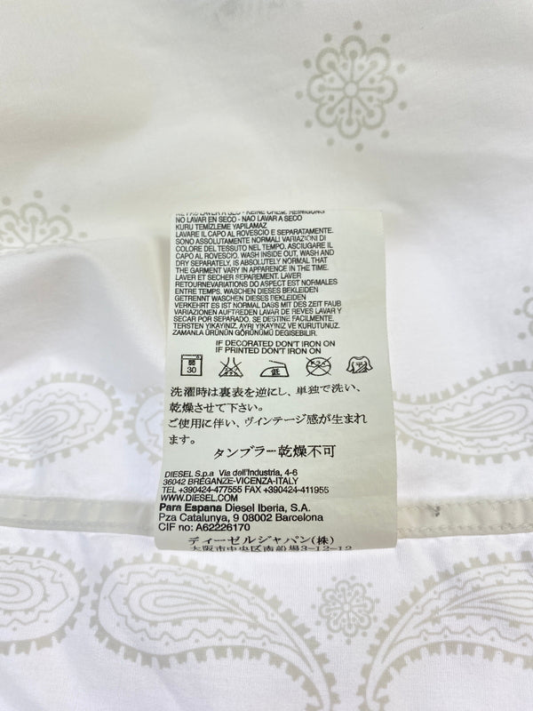 【中古品】【メンズ】 DIESEL ディーゼル PAISLEY STUDS SHIRT シャツ 141-260523-zi-30-min サイズ：S カラー：ホワイト系 万代Net店