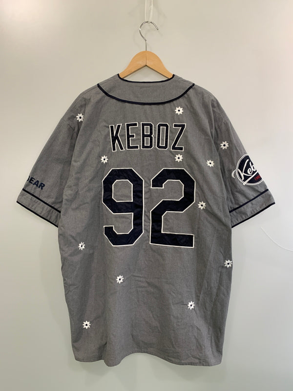 【中古品】【メンズ】 KEBOZ ケボズ ×NICK GEAR ニックギア FS223-1036 BASEBALL SHIRT ベースボールシャツ ショートスリーブ 142-260508-AS-6-min サイズ：XL カラー：グレー 万代Net店