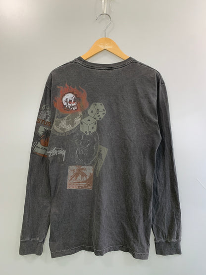 【中古品】【メンズ】 STUSSY ステューシー ALL FRUITS RIPE L S TEE 長袖Tシャツ ロングスリーブ 142-260508-AS-11-min サイズ：M カラー：グレー 万代Net店