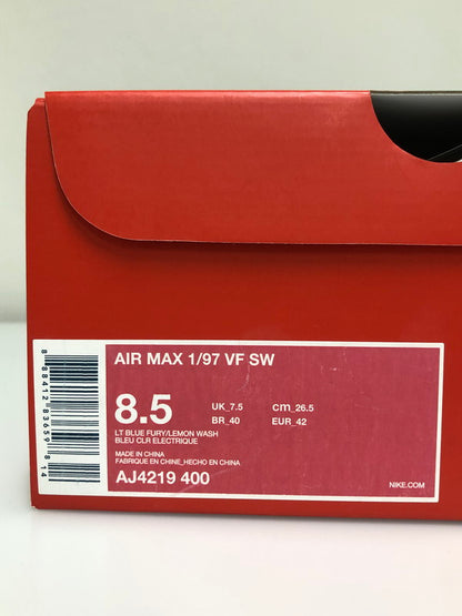 【未使用品】【メンズ】 SEAN WOTHERSPOON ショーン・ウェザースプーン ×NIKE ナイキ AJ4219-400 AIR MAX 1 97 SW 靴 シューズ スニーカー 160-260508-AS-94-min サイズ：26.5cm カラー：LT BLUE FURY/LEMON WASH 万代Net店