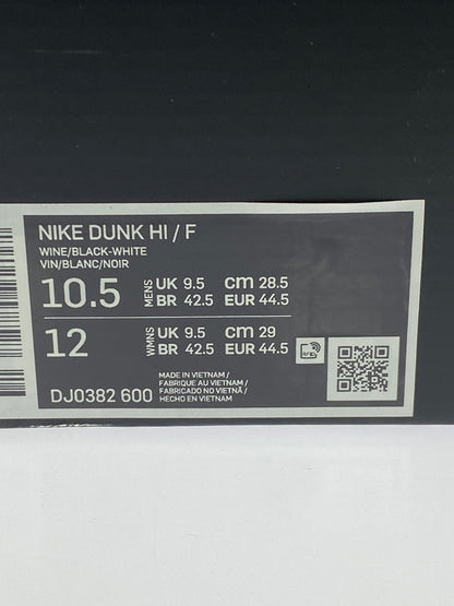 【中古品】【メンズ】 NIKE ナイキ ×FRAGMENT フラグメント DJ0382-600 DUNK HI F 靴 シューズ スニーカー SNEAKER 160-260509-zi-06-min サイズ：28.5cm カラー：WINE/BLACK-WHITE 万代Net店