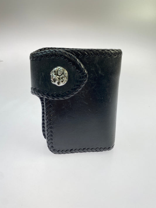 【中古品】【メンズ】 SAAD サード レザー 二つ折り財布 ウォレット 革 200-260512-em-10-min カラー：ブラック 万代Net店