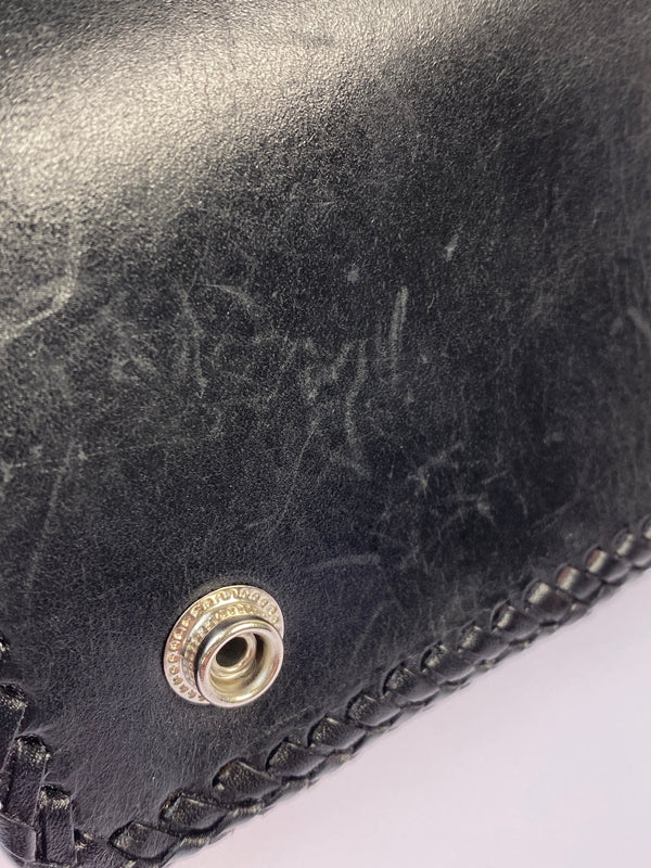 【中古品】【メンズ】 SAAD サード レザー 二つ折り財布 ウォレット 革 200-260512-em-10-min カラー：ブラック 万代Net店