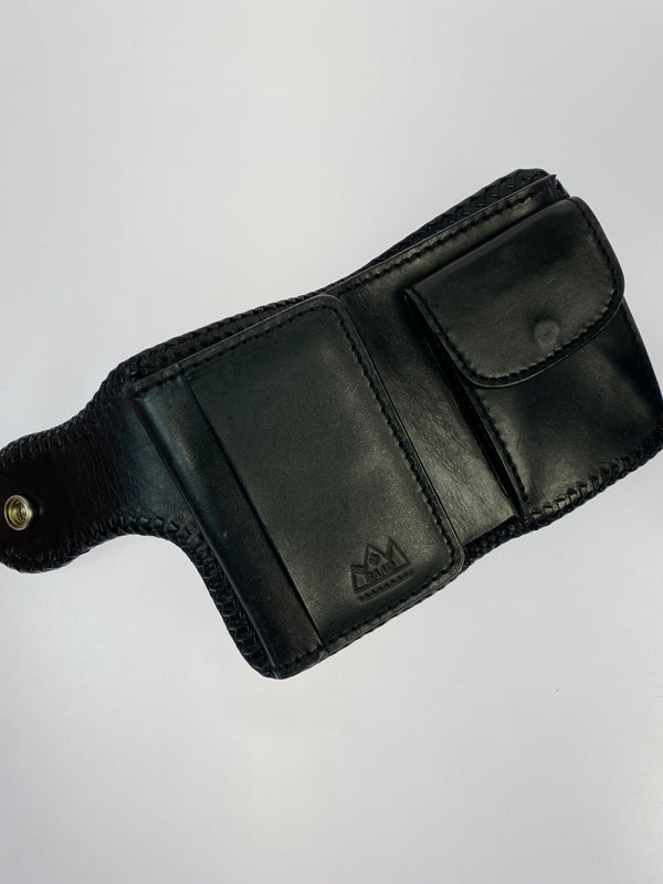 【中古品】【メンズ】 SAAD サード レザー 二つ折り財布 ウォレット 革 200-260512-em-10-min カラー：ブラック 万代Net店