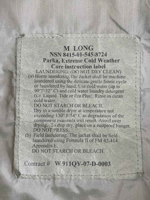 【中古品】【メンズ】 U.S.ARMY ユーエスアーミー 8415-01-545-8724 00S WILD THING社製 ECWCS LEVEL7 GEN3 JACKET アウター 146-260508-AS-64-min サイズ：M-LONG カラー：カーキ 万代Net店