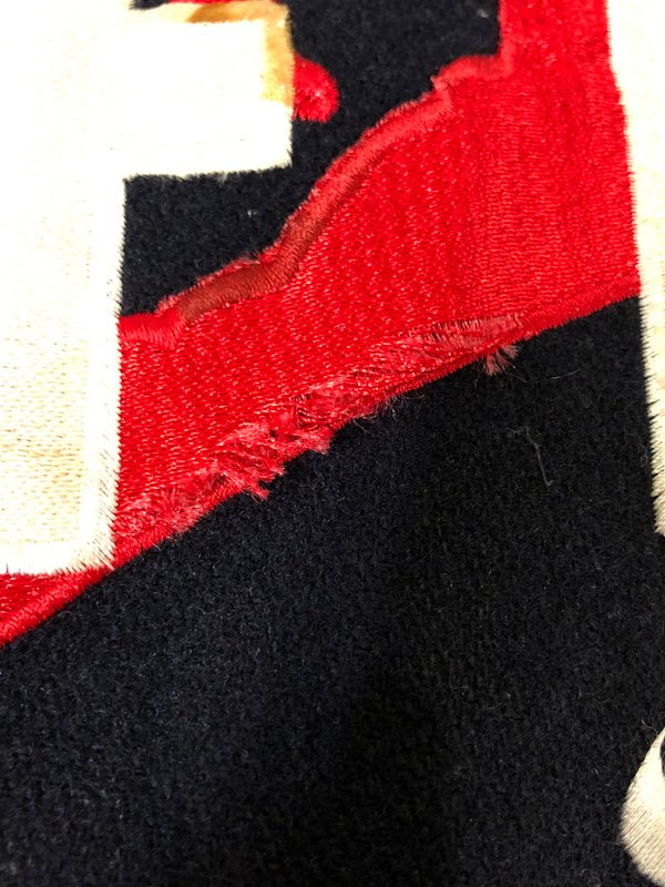 【現状渡し品】【メンズ】 NIKE ナイキ 90S AIR JORDAN FLIGHT CLOB STADIUM JACKET 90年代 エアジョーダン スタジアムジャケット メンズ アウター スタジャン 146-260510-em-38-min サイズ：L カラー：ネイビー/ホワイト 万代Net店