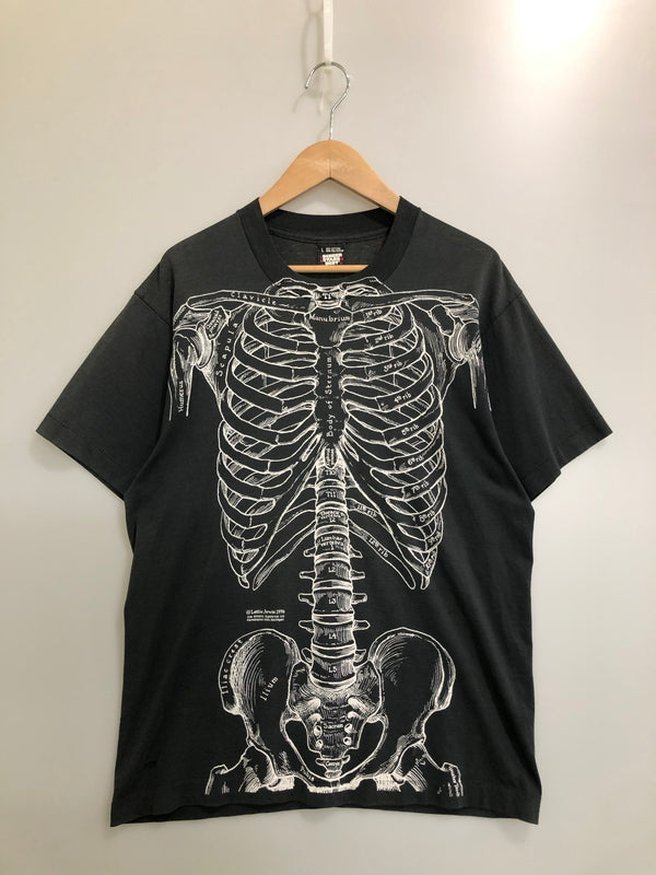 【現状渡し品】【メンズ】 LESLIE ARWIN レスリー アーウィン 90S PRINT TEE 90年代 半袖Tシャツ メンズ トップス ヴィンテージ 146-260510-em-41-min サイズ：L カラー：ブラック 万代Net店
