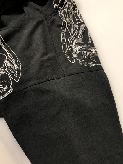 【現状渡し品】【メンズ】 LESLIE ARWIN レスリー アーウィン 90S PRINT TEE 90年代 半袖Tシャツ メンズ トップス ヴィンテージ 146-260510-em-41-min サイズ：L カラー：ブラック 万代Net店