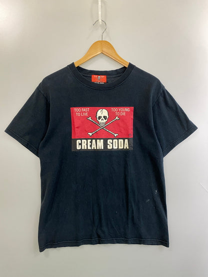 【中古品】【メンズ】 CREAMSODA クリームソーダ カクドクロTシャツ メンズ 半袖 プリント Tシャツ 142-260717-em-32-min サイズ：S カラー：ブラック 万代Net店