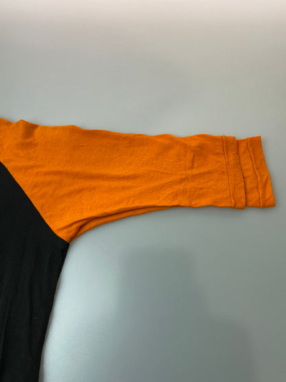 【中古品】【メンズ】 RUSH ラッシュ RAGLAN TEE ラグラン プリント Tシャツ メンズ トップス バンドT ヴィンテージ 146-260521-em-31-min カラー：オレンジ/ブラック 万代Net店