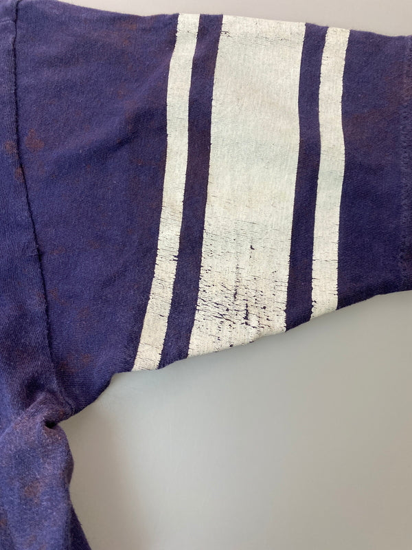 【現状渡し品】【メンズ】 USED ユーズド FOOTBALL TEE フットボール プリント 半袖Tシャツ メンズ トップス ヴィンテージ 146-260521-em-29-min サイズ：L カラー：ネイビー系 万代Net店