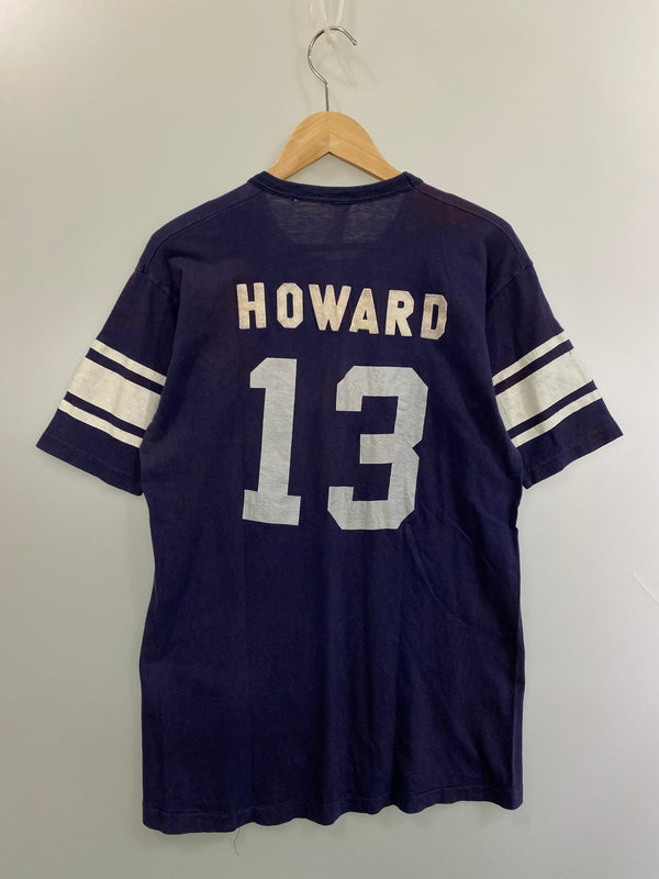 【現状渡し品】【メンズ】 USED ユーズド FOOTBALL TEE フットボール プリント 半袖Tシャツ メンズ トップス ヴィンテージ 146-260521-em-29-min サイズ：L カラー：ネイビー系 万代Net店