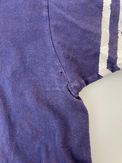 【現状渡し品】【メンズ】 USED ユーズド FOOTBALL TEE フットボール プリント 半袖Tシャツ メンズ トップス ヴィンテージ 146-260521-em-29-min サイズ：L カラー：ネイビー系 万代Net店
