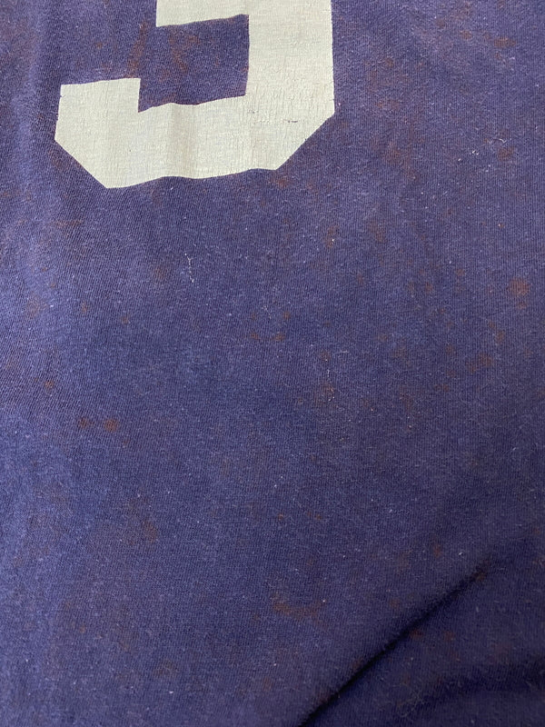 【現状渡し品】【メンズ】 USED ユーズド FOOTBALL TEE フットボール プリント 半袖Tシャツ メンズ トップス ヴィンテージ 146-260521-em-29-min サイズ：L カラー：ネイビー系 万代Net店