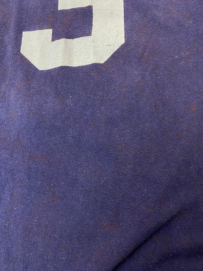 【現状渡し品】【メンズ】 USED ユーズド FOOTBALL TEE フットボール プリント 半袖Tシャツ メンズ トップス ヴィンテージ 146-260521-em-29-min サイズ：L カラー：ネイビー系 万代Net店