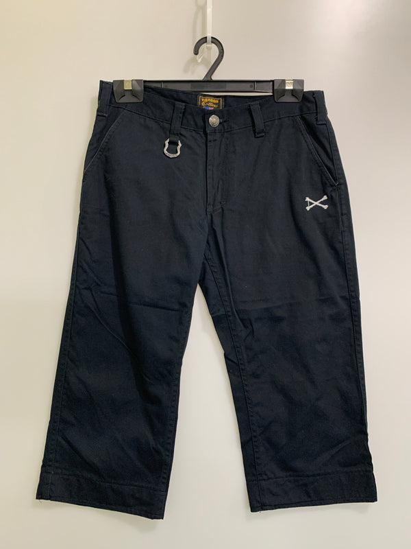 【中古品】【メンズ】 VANSON バンソン CROSSBONE PANTS クロスボーンパンツ ハーフパンツ ボトムス 156-260604-AS-41-min サイズ：30 カラー：ブラック 万代Net店