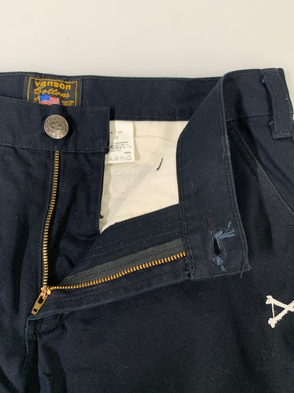 【中古品】【メンズ】 VANSON バンソン CROSSBONE PANTS クロスボーンパンツ ハーフパンツ ボトムス 156-260604-AS-41-min サイズ：30 カラー：ブラック 万代Net店