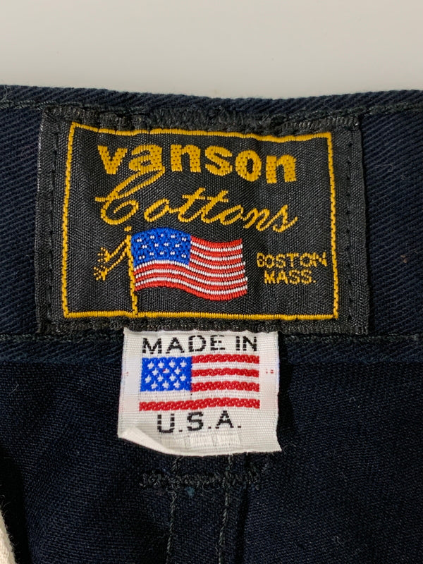 【中古品】【メンズ】 VANSON バンソン CROSSBONE PANTS クロスボーンパンツ ハーフパンツ ボトムス 156-260604-AS-41-min サイズ：30 カラー：ブラック 万代Net店
