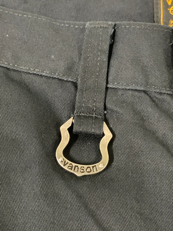【中古品】【メンズ】 VANSON バンソン CROSSBONE PANTS クロスボーンパンツ ハーフパンツ ボトムス 156-260604-AS-41-min サイズ：30 カラー：ブラック 万代Net店
