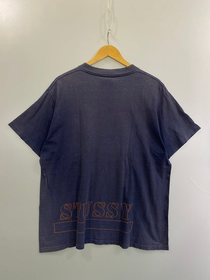 【現状渡し品】【メンズ】 OLD STUSSY オールド ステューシー CAMO S LOG PRINT TEE カモ ロゴ 半袖 プリント Tシャツ メンズ トップス 142-260521-em-37-min サイズ：L カラー：ネイビー 万代Net店