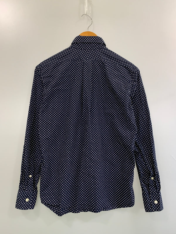 【中古品】【メンズ】 A BATHING APE アベイシングエイプ DOT LS SHIRT ドット ロングスリーブ 長袖シャツ 142-260508-AS-2-min サイズ：M カラー：ネイビー/ホワイト 万代Net店