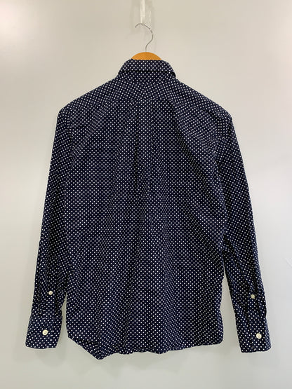 【中古品】【メンズ】 A BATHING APE アベイシングエイプ DOT LS SHIRT ドット ロングスリーブ 長袖シャツ 142-260508-AS-2-min サイズ：M カラー：ネイビー/ホワイト 万代Net店