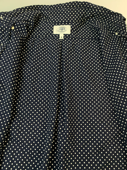 【中古品】【メンズ】 A BATHING APE アベイシングエイプ DOT LS SHIRT ドット ロングスリーブ 長袖シャツ 142-260508-AS-2-min サイズ：M カラー：ネイビー/ホワイト 万代Net店