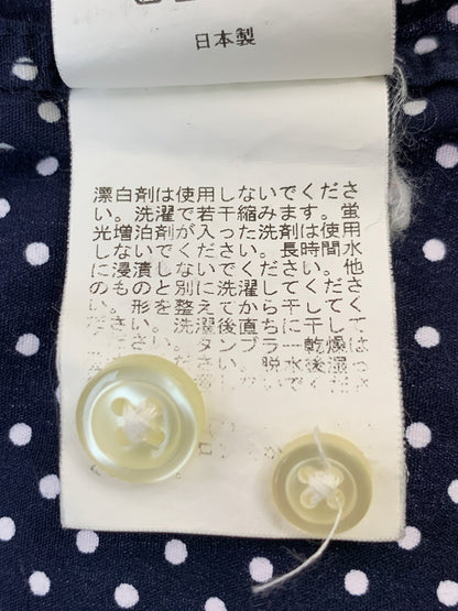【中古品】【メンズ】 A BATHING APE アベイシングエイプ DOT LS SHIRT ドット ロングスリーブ 長袖シャツ 142-260508-AS-2-min サイズ：M カラー：ネイビー/ホワイト 万代Net店