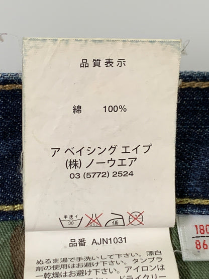 【中古品】【メンズ】 AAPE BY A BATHING APE エーエイプバイアベイシングエイプ LOOSE DENIM PANTS デニムパンツ 153-260604-AS-43-min サイズ：L カラー：インディゴ 万代Net店