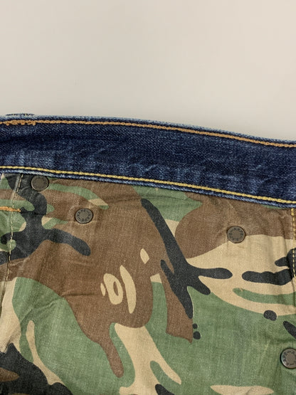 【中古品】【メンズ】 AAPE BY A BATHING APE エーエイプバイアベイシングエイプ LOOSE DENIM PANTS デニムパンツ 153-260604-AS-43-min サイズ：L カラー：インディゴ 万代Net店