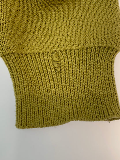 【中古品】【メンズ】 ESSENTIALS エッセンシャルズ × FEAR OF GOD フィアオブゴッド LS KNIT HOODED ニット プルオーバーパーカー 142-260508-AS-5-min サイズ：L カラー：カーキ 万代Net店