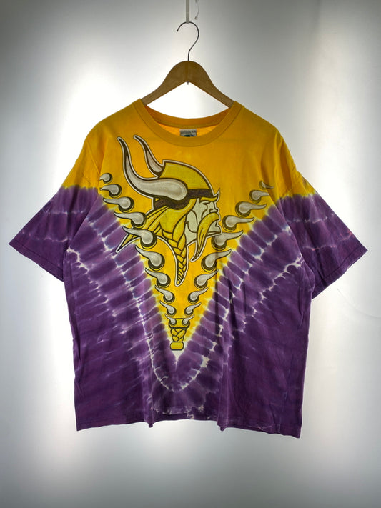 【現状渡し品】【メンズ】 NFL 90S LIQUID BLUE MINNESOTA VIKING TIE DYE TEE Tシャツ 146-260523-zi-12-min サイズ：XXL カラー：オレンジ/パープル 万代Net店