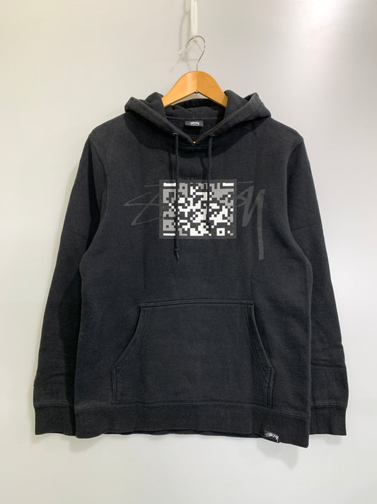 【中古品】【メンズ】 STUSSY ステューシー ×FPAR フォーピーエーアール QR HOODIE プルオーバーパーカー 142-260508-AS-67-min サイズ：M カラー：ブラック 万代Net店