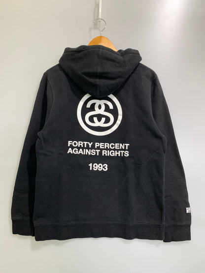 【中古品】【メンズ】 STUSSY ステューシー ×FPAR フォーピーエーアール QR HOODIE プルオーバーパーカー 142-260508-AS-67-min サイズ：M カラー：ブラック 万代Net店