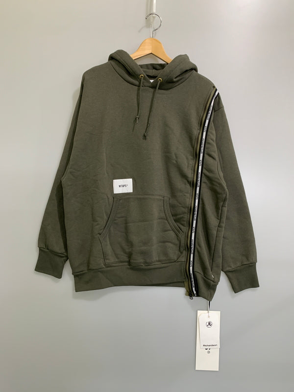 【中古品】【メンズ】 WTAPS ダブルタップス × RICHARDSON リチャードソン 20AW 202ATRID-CSM02S BIZZ ZIP HOODIE プルオーバーパーカー 142-260508-AS-68-min サイズ：02 カラー：オリーブ 万代Net店