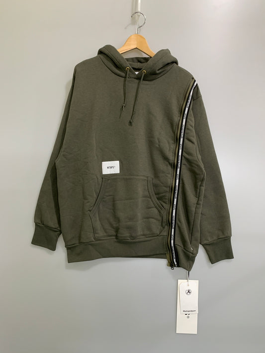 【中古品】【メンズ】 WTAPS ダブルタップス × RICHARDSON リチャードソン 20AW 202ATRID-CSM02S BIZZ ZIP HOODIE プルオーバーパーカー 142-260508-AS-68-min サイズ：02 カラー：オリーブ 万代Net店