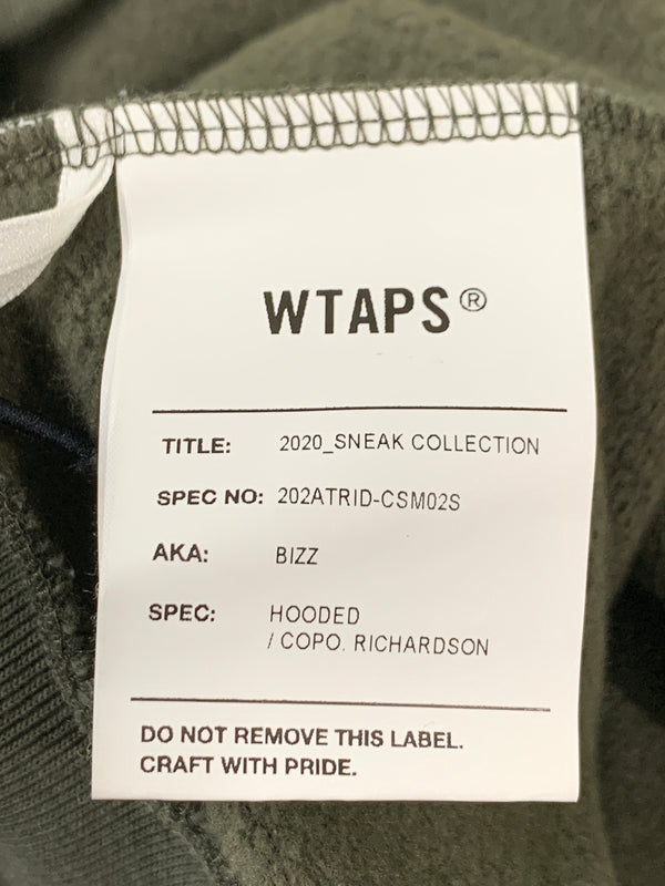 【中古品】【メンズ】 WTAPS ダブルタップス × RICHARDSON リチャードソン 20AW 202ATRID-CSM02S BIZZ ZIP HOODIE プルオーバーパーカー 142-260508-AS-68-min サイズ：02 カラー：オリーブ 万代Net店