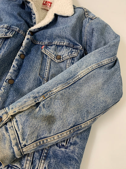 【現状渡し品】【メンズ】 LEVI'S リーバイス 70609-0218 DENIM BOA JACKET デニムボアジャケット 146-260523-zi-07-min サイズ：S カラー：インディゴ 万代Net店