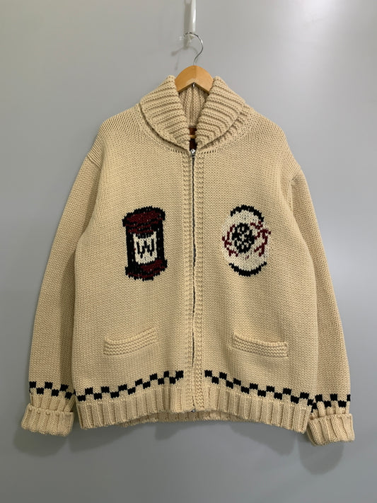 【中古品】【メンズ】 WEIRDO ウィアード FUCK U COWICHAN フルジップ カウチンニット 142-260508-AS-66-min サイズ：XL カラー：ベージュ 万代Net店