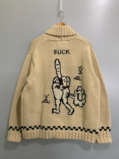 【中古品】【メンズ】 WEIRDO ウィアード FUCK U COWICHAN フルジップ カウチンニット 142-260508-AS-66-min サイズ：XL カラー：ベージュ 万代Net店