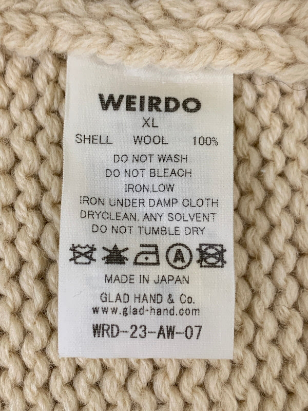 【中古品】【メンズ】 WEIRDO ウィアード FUCK U COWICHAN フルジップ カウチンニット 142-260508-AS-66-min サイズ：XL カラー：ベージュ 万代Net店