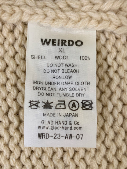 【中古品】【メンズ】 WEIRDO ウィアード FUCK U COWICHAN フルジップ カウチンニット 142-260508-AS-66-min サイズ：XL カラー：ベージュ 万代Net店