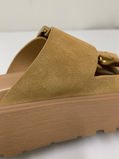 【中古品】【レディース】 CASADEI カサディ BIRKY SANDAL 24SS バーキー サンダル レディーズ 靴 スウェード 厚底 167-260512-em-21-min サイズ：38 カラー：ベージュ 万代Net店