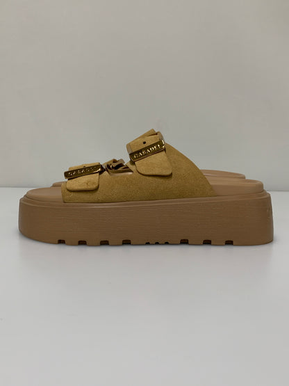 【中古品】【レディース】 CASADEI カサディ BIRKY SANDAL 24SS バーキー サンダル レディーズ 靴 スウェード 厚底 167-260512-em-21-min サイズ：38 カラー：ベージュ 万代Net店
