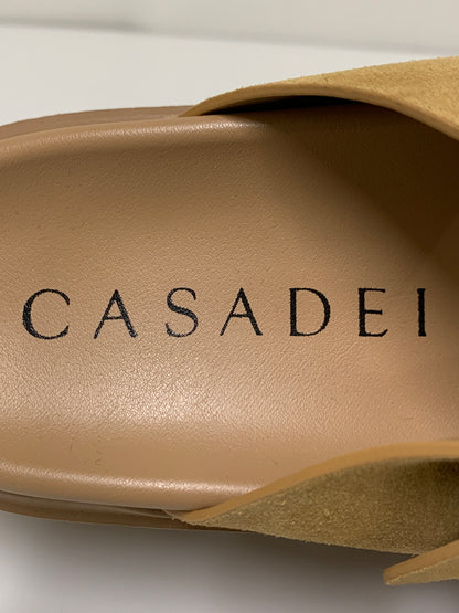 【中古品】【レディース】 CASADEI カサディ BIRKY SANDAL 24SS バーキー サンダル レディーズ 靴 スウェード 厚底 167-260512-em-21-min サイズ：38 カラー：ベージュ 万代Net店